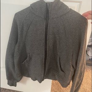 Lululemon Grey Scuba Full Zip Crop Jacket